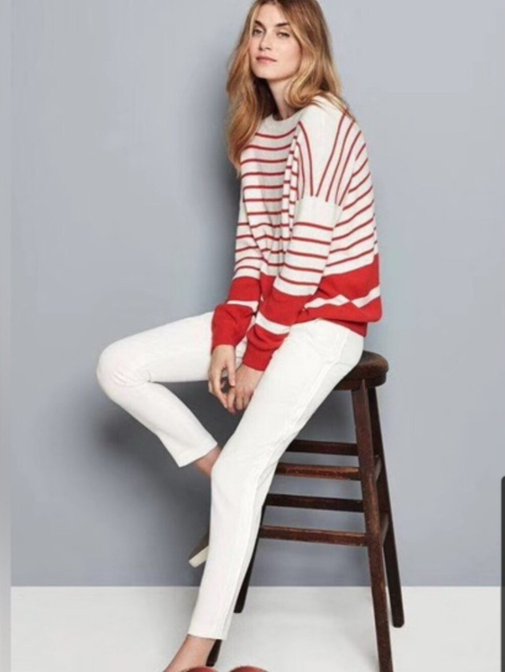 Vince Breton-Striped 100% Cashmere Sweater XS